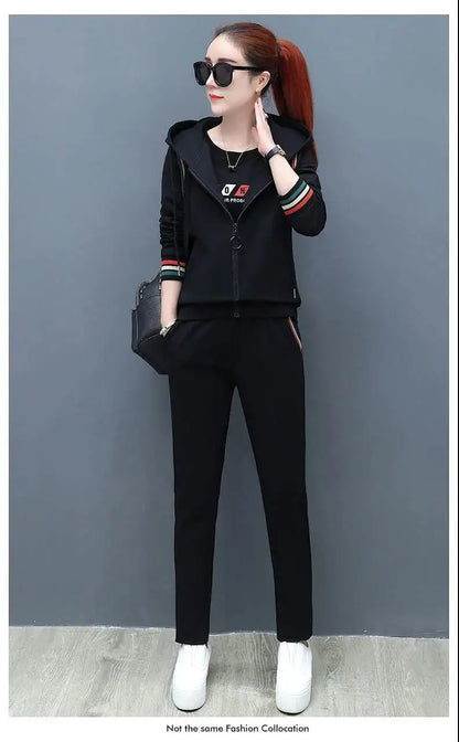 3pcs Autumn Women's Clothing Sets Long Sleeve Tops+pants Outfits Casual Sports Female Clothes Sets 2022