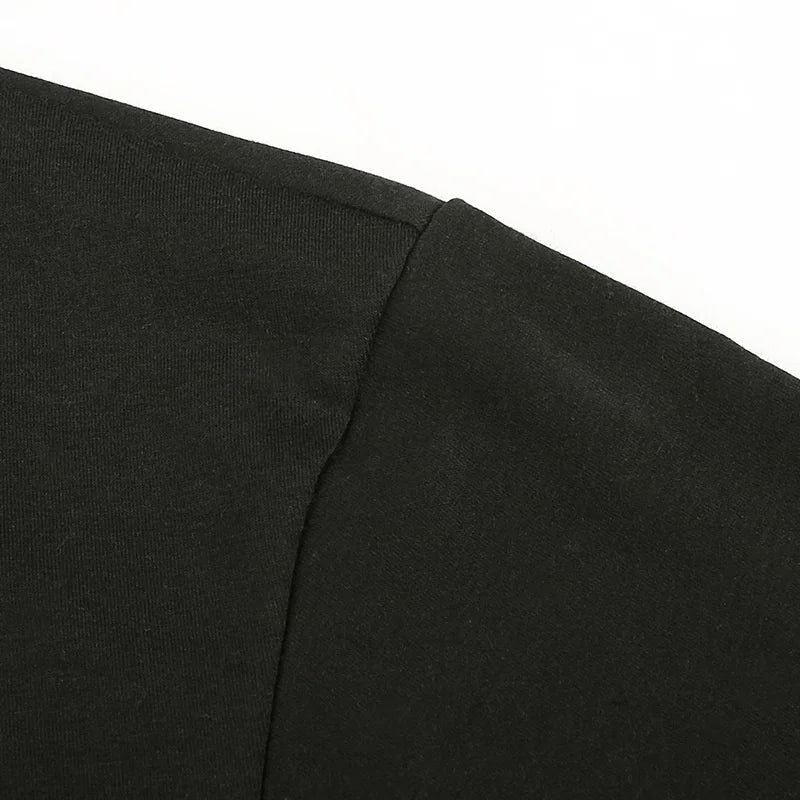 Gothic Punk Cool Girl Dragon Pattern T Shirts Long Sleeve Suspenders Crew Neck Black Crop Top Autumn Pullover Women T-Shirt - AMULET RING STORE