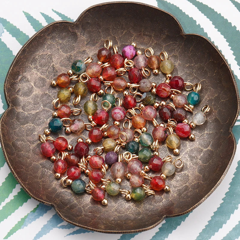 GUFEATHER,50pcs/lot,M899,jewelry accessories,18k gold plated,copper metal,natural stone,hand made,diy earrings,jewelry making - AMULET RING STORE