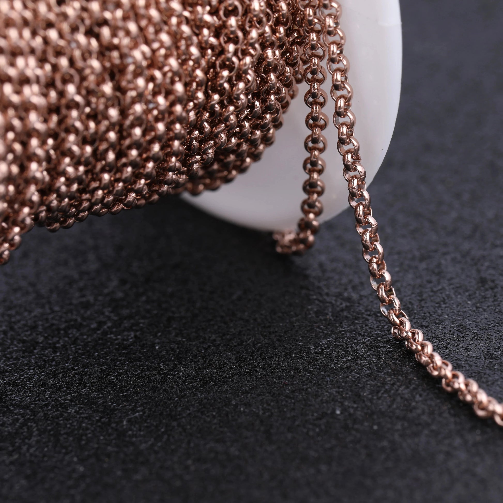 reidgaller 10meteres/roll rose gold plated stainless steel metal necklace chains for jewelry making diy bracelet accessories - AMULET RING STORE