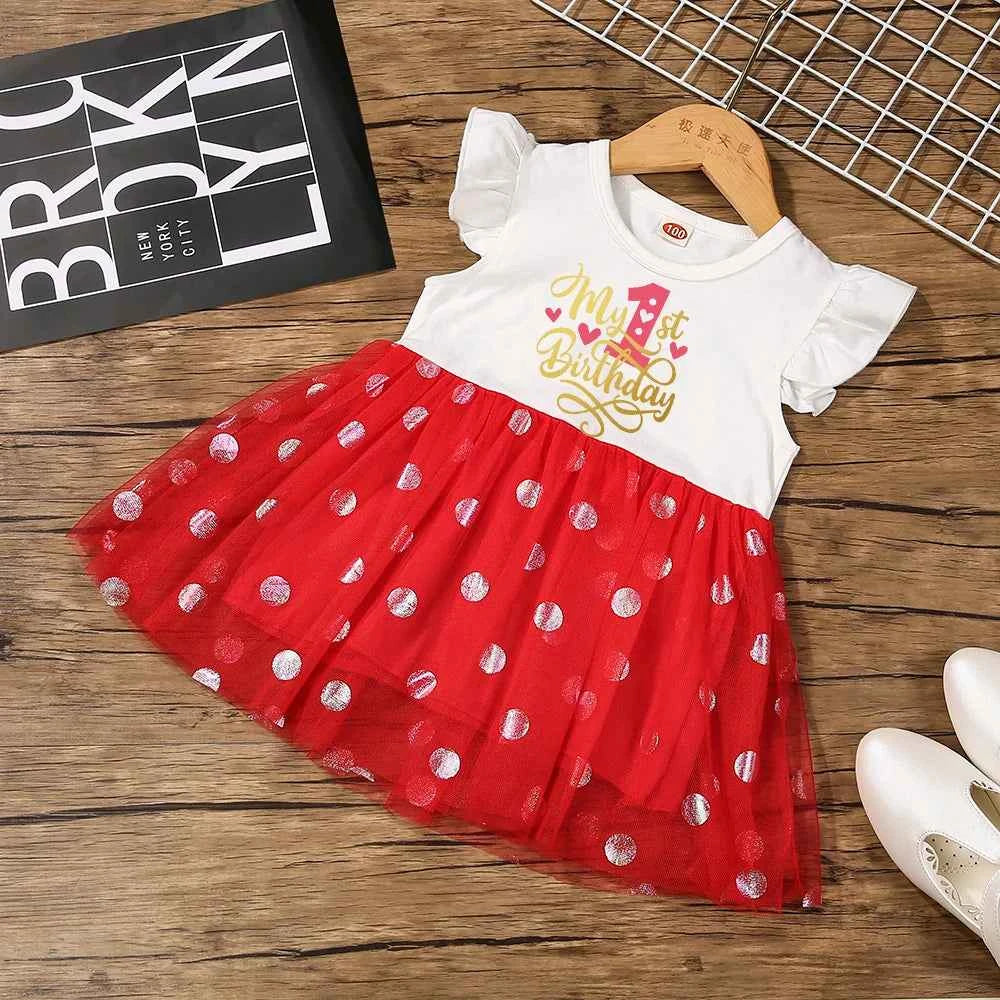 First 1st Birthday Baby dress Summer Girl Dress Cake Smash princess dress girl Clothing Tutu Infant Baby Girls dress
