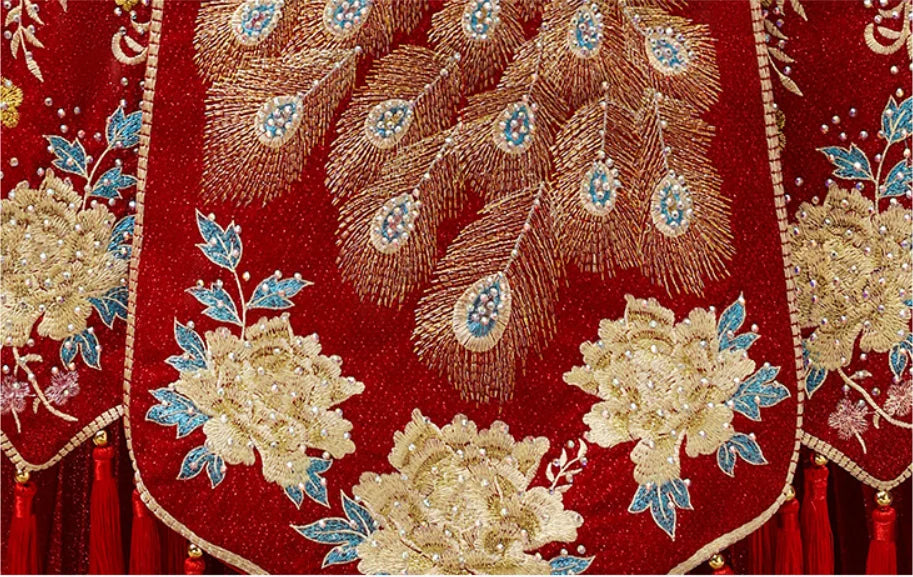 Traditional Chinese Wedding Dress Oriental Style Dresses China Clothing Size 6XL 2020 Modern Cheongsam Red Qipao Long