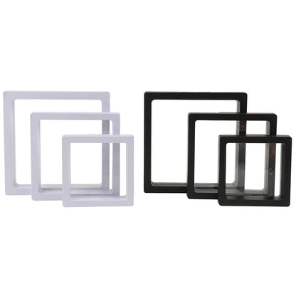 1Pc PE Film Jewelry Storage Box Brooch Coin Gems Jewelry Storage Box Dustproof Exhibition Decoration Floating Ring Case - AMULET RING STORE