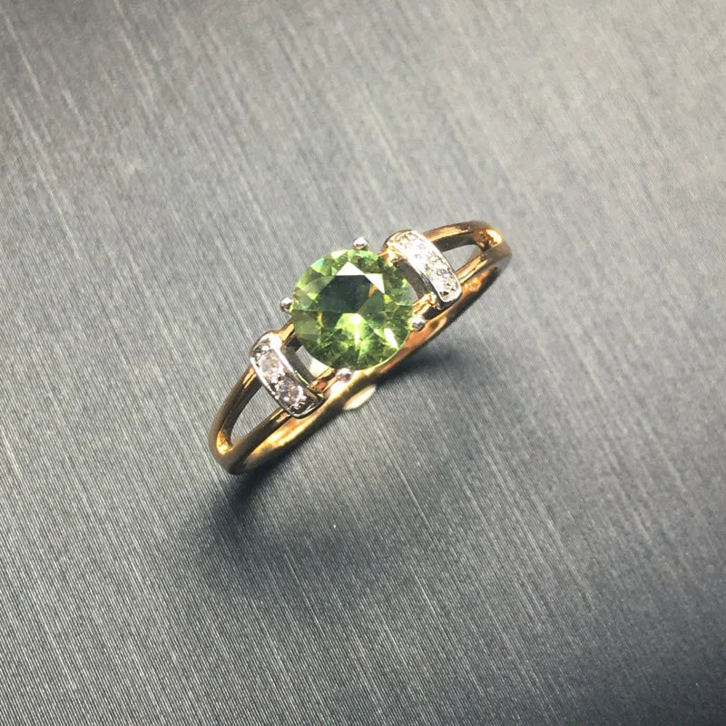 FFGems Elegant Zultanite Rings Diaspore Gemstone Color Change Rose Gold Simple Fine Jewelry For Women Party Gift Box