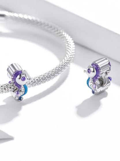 BAMOER 925 Sterling Silver Green Warbler Pendant Colorful CZ Bird Animal Charms Fit Charm Bracelets Bangles DIY Jewelry SCC991 - AMULET RING STORE