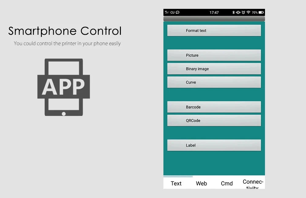 58mm Bluetooth 4.0 Thermal Printer For Phone and Computer To Print Bill POS Receipt Thermal Bluetooth Printer PT210 Model