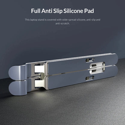 ORICO Foldable Laptop Stand Holder Riser Portable Adjustable Aluminum Notebook Stand Computer Stand 7 Angles for MacBook Tablets - AMULET RING STORE