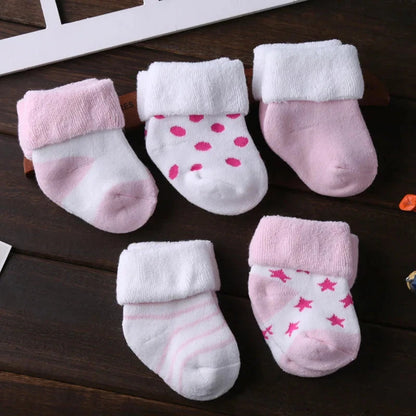 5Pcs/lot Infant Baby Socks Summer Baby Socks for Girls Cotton Newborn Boy Toddler Socks Baby Clothes Accessories - AMULET RING STORE