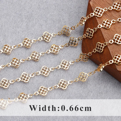 YEGUI C164,jewelry accessories,diy chain,18k gold plated,0.3microns,copper metal,diy bracelet necklace,jewelry making,1m/lot - AMULET RING STORE