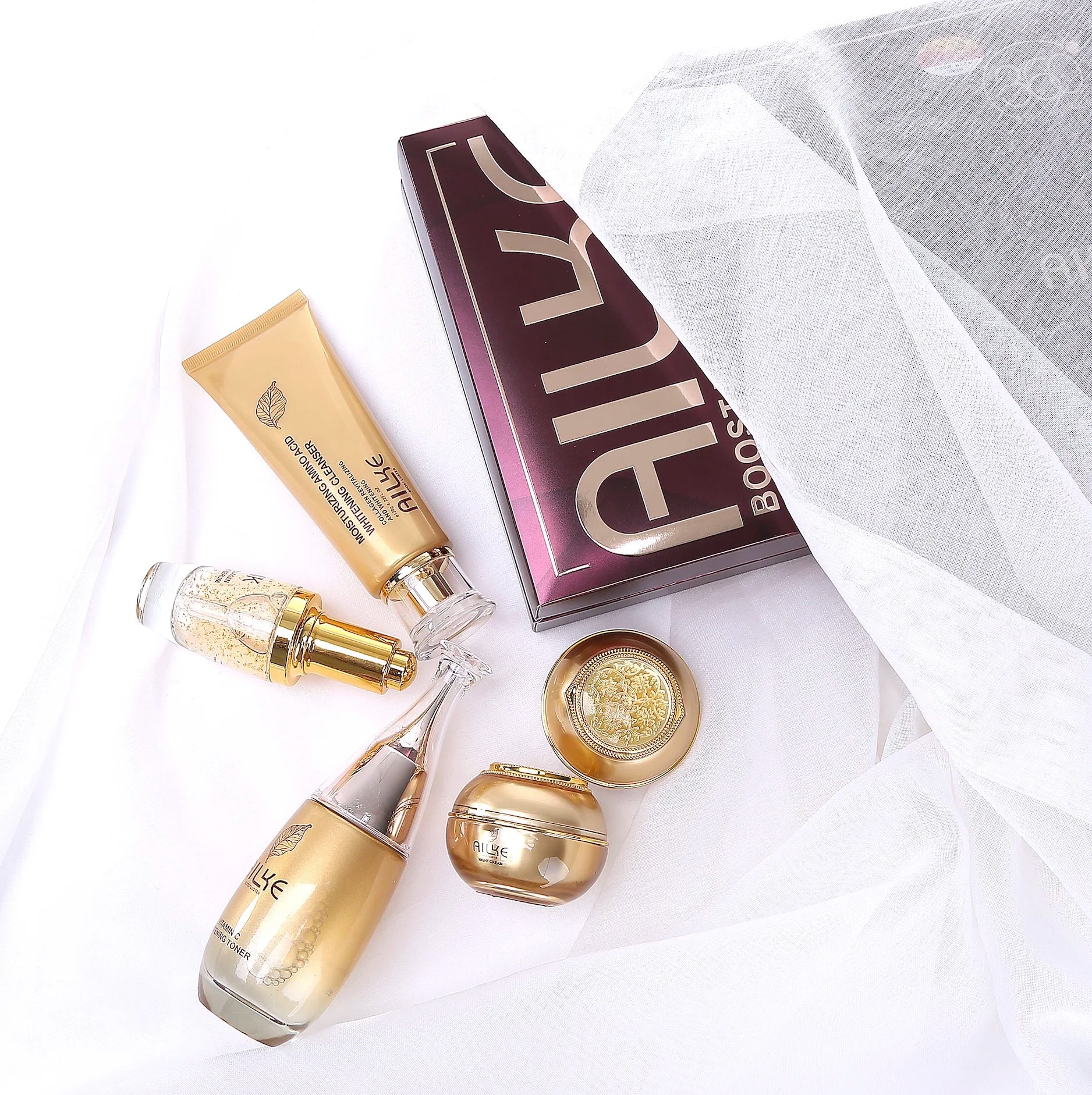 AILKE Whitening Skin Care Set, Reduce Wrinkles, Dark Spots, Anti-Aging, Women Wholesalers Beauty Cosmetics for All Skin Types - AMULET RING STORE