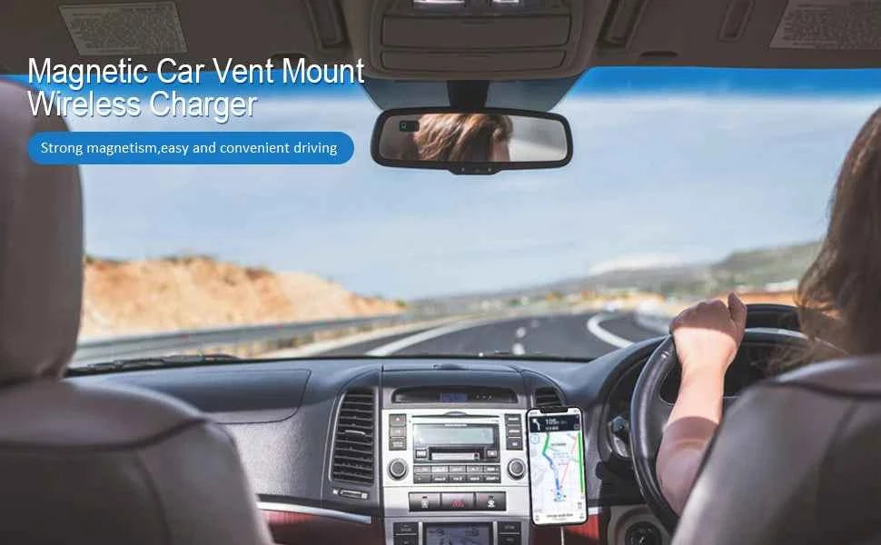 15W Magnetic Wireless Car Charger Mount Adsorbable Phone For iPhone 15 14 13 Pro Max adsorption Fast Wireless Charging Holder