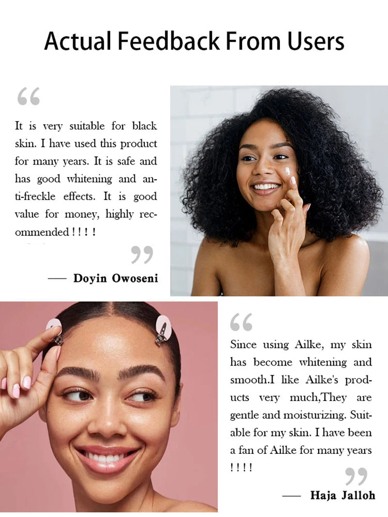 AILKE Glutathione 5-in-1 Women Skin Care Kit, With Body Lotion, Serum, Dark Spot Removal Cream, Body Cream, Brightening Soap - AMULET RING STORE