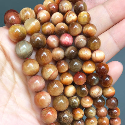 Natural Stone Multicolor Tiger Eye Round Loose Beads For Jewelry Making 4 6 8 10 12 14mm DIY Bracelet Accessories 15'' Strands - AMULET RING STORE