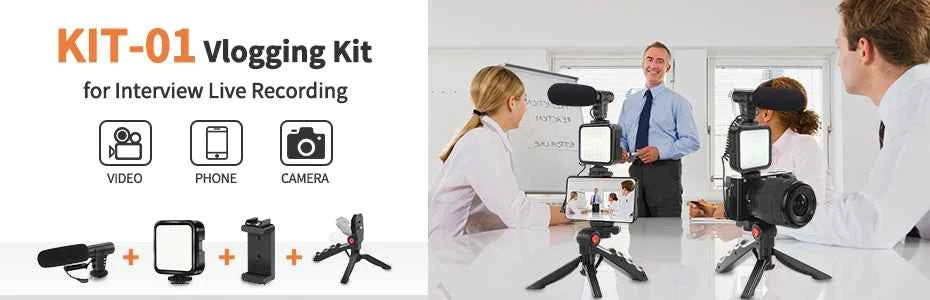 MAMEN Professional DSLR Camera Microphone Shotgun Microfone Cardioid Pickup for Canon Nikon Sony Mobile Phone Vlog Recording