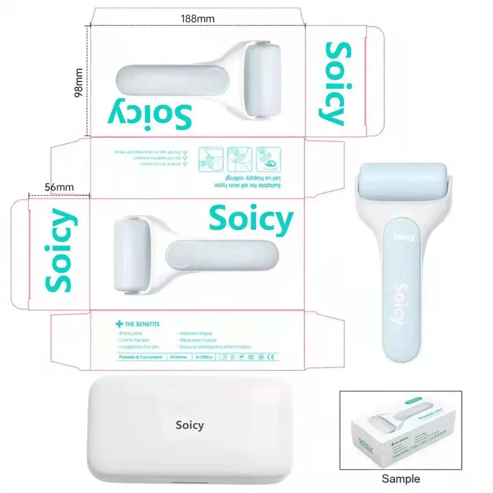 Hello Face Soicy S20 Ice Roller Cold Roller Massage Skin Roller Cooling Roller High Quality non-needle with protective box