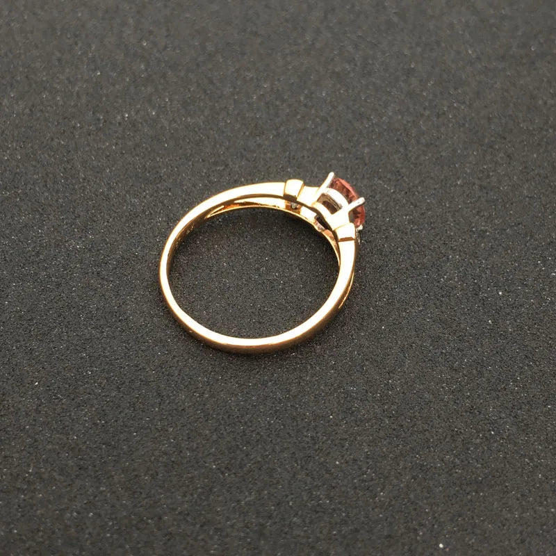 FFGems Elegant Zultanite Rings Diaspore Gemstone Color Change Rose Gold Simple Fine Jewelry For Women Party Gift Box