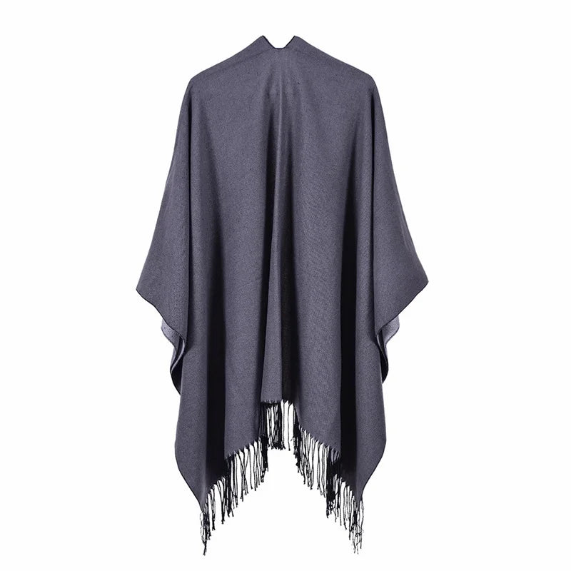 Winter Fashion Poncho Women Capes Scarf Imitation Cashmere Ladies Scarves Warm Shawls Wraps Woman Ponchos Bufanda Mujer Foulard