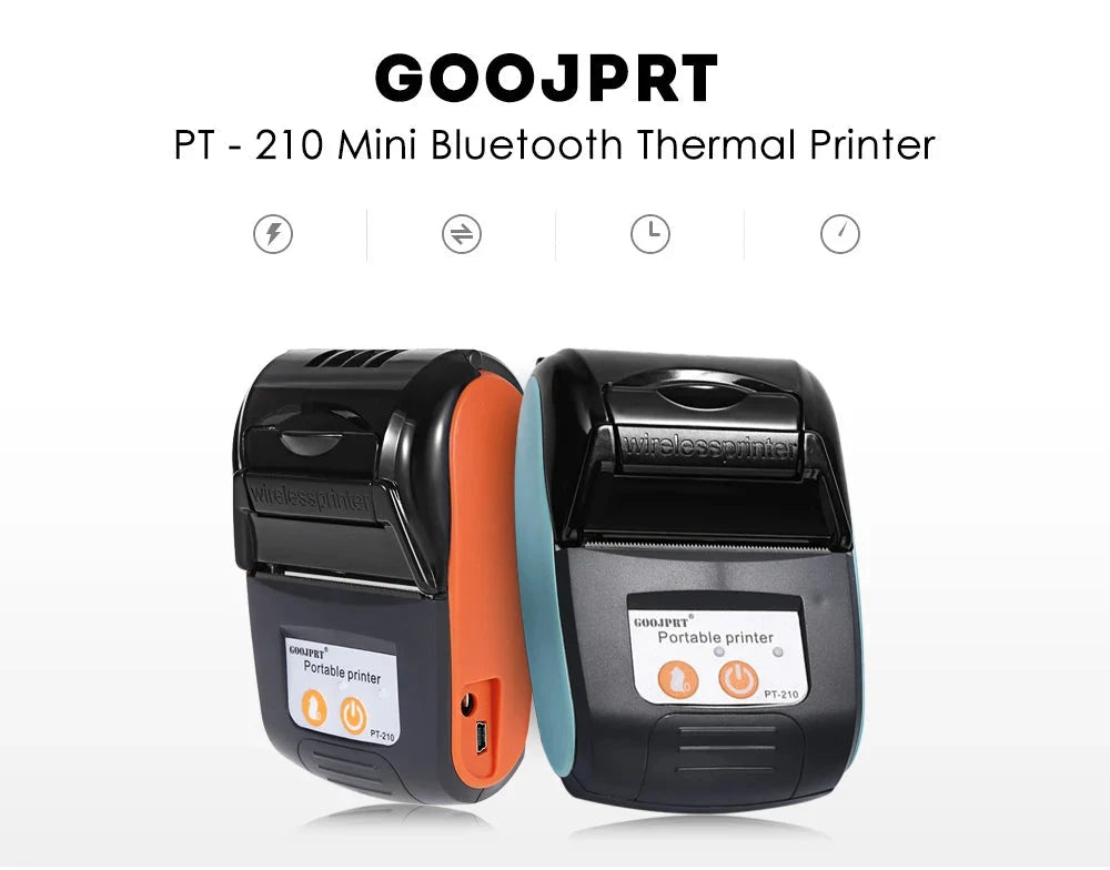58mm Bluetooth 4.0 Thermal Printer For Phone and Computer To Print Bill POS Receipt Thermal Bluetooth Printer PT210 Model