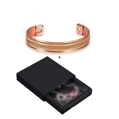 Twisted Pure Copper Bracelets Adjustable 11mm Wide Magnetic Therapy Arthritis Energy Bangles Benefits Cuff Jewelry for Women