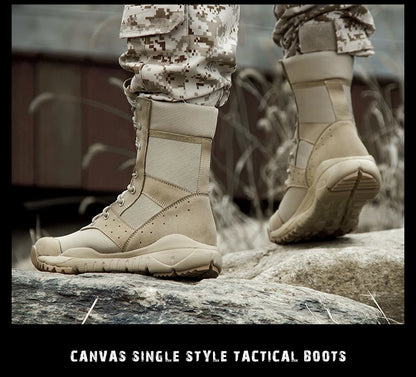 Summer Combat Boot Men Women Climbing Training Lightweight Waterproof Tactical Boots Outdoor Hiking Breathable Mesh Shoes - AMULET RING STORE