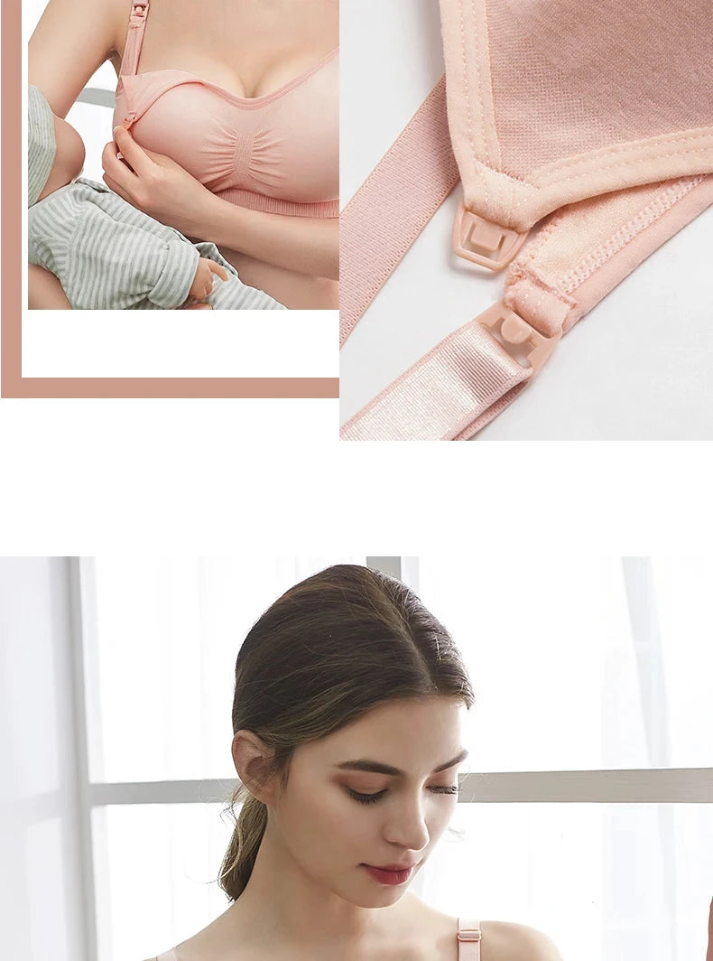 High Quality Plus Size Nursing Bra Breathable Women Breastfeeding Underwear Seamless Maternity Bra Push Up - AMULET RING STORE