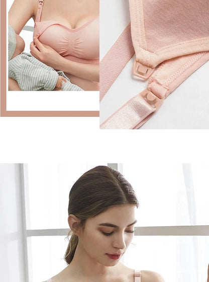 High Quality Plus Size Nursing Bra Breathable Women Breastfeeding Underwear Seamless Maternity Bra Push Up - AMULET RING STORE