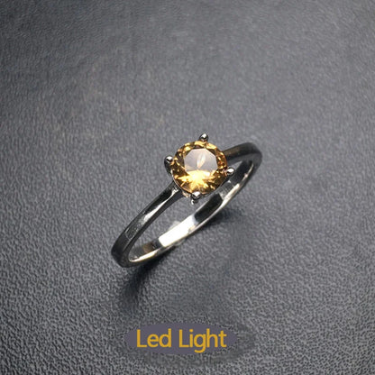 FFGems Simple Zultanite Rings Genuine 925 Sterling Silver  Created Diaspore Color Change for Women Wedding  Party Fine Jewelry