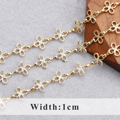 YEGUI C164,jewelry accessories,diy chain,18k gold plated,0.3microns,copper metal,diy bracelet necklace,jewelry making,1m/lot - AMULET RING STORE