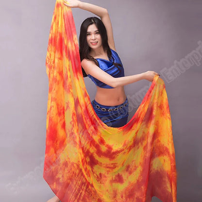 Silk Shawl For Belly Dancing Shawls Belly Dance Silk Veil Scarves Face Customized Hand Thrown Scarf Gradient 200cm 250cm 270cm