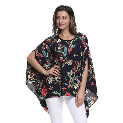 BHflutter 4XL 5XL 6XL Plus Size Women Clothing 2018 Boho Style Batwing Chiffon Summer Dress Mini Casual Beach Dresses Vestidos - AMULET RING STORE