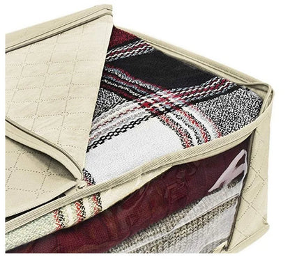 1Piece Large Storage Box Zipper Cover Window Folding Organizer Bedroom Shelf Wardrobe Cloth Toy Fabric Foldable Box For Objects - AMULET RING STORE