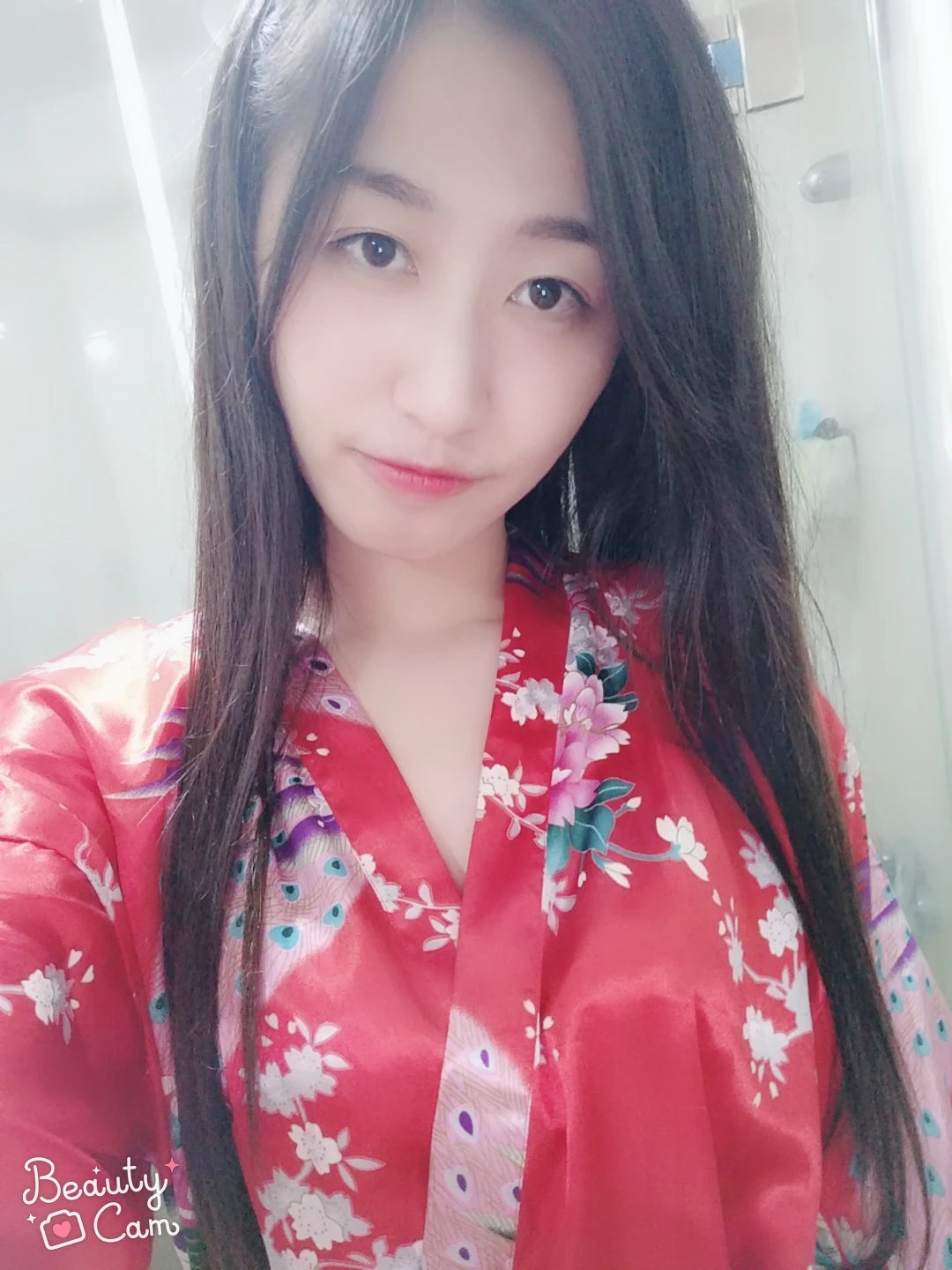 Lace Up Woman Peacock Print Japanese Kimono Yukata Silk Satin Short Style Sleepwear Home Nightgown Bath Robe Costume - AMULET RING STORE