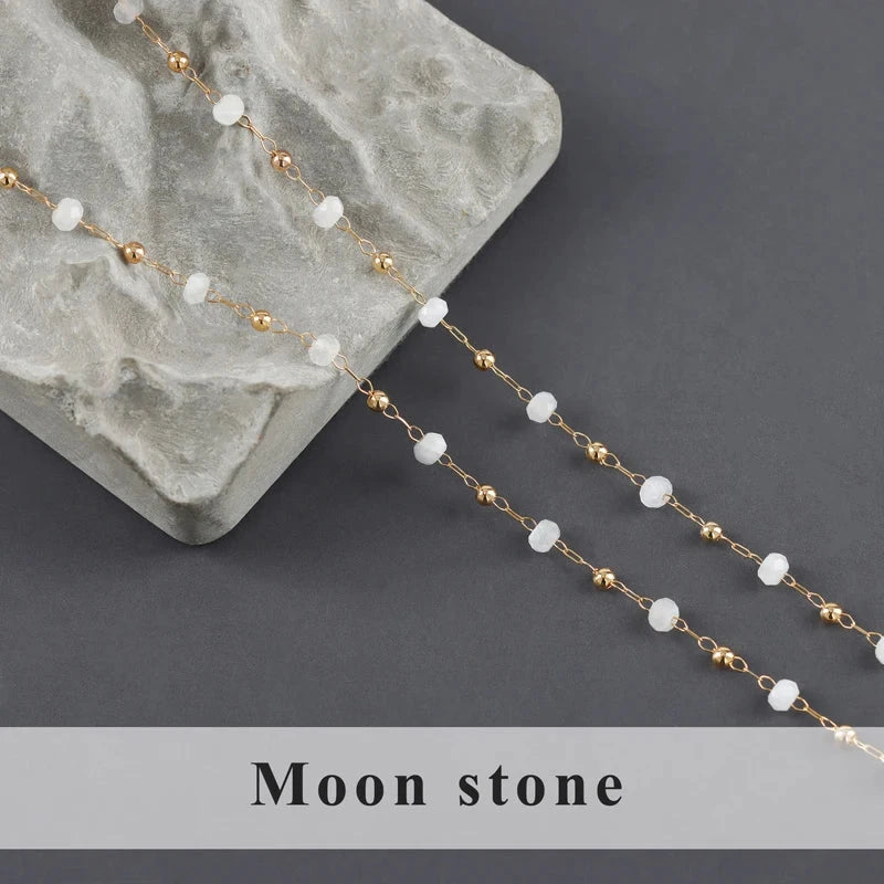 GUFEATHER C256,diy chain,stainless steel,natural gemstone,pass REACH,nickel free,jewelry making,diy bracelet necklace,1m/lot - AMULET RING STORE