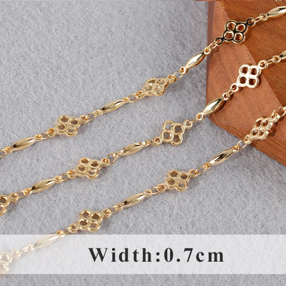 YEGUI C164,jewelry accessories,diy chain,18k gold plated,0.3microns,copper metal,diy bracelet necklace,jewelry making,1m/lot - AMULET RING STORE