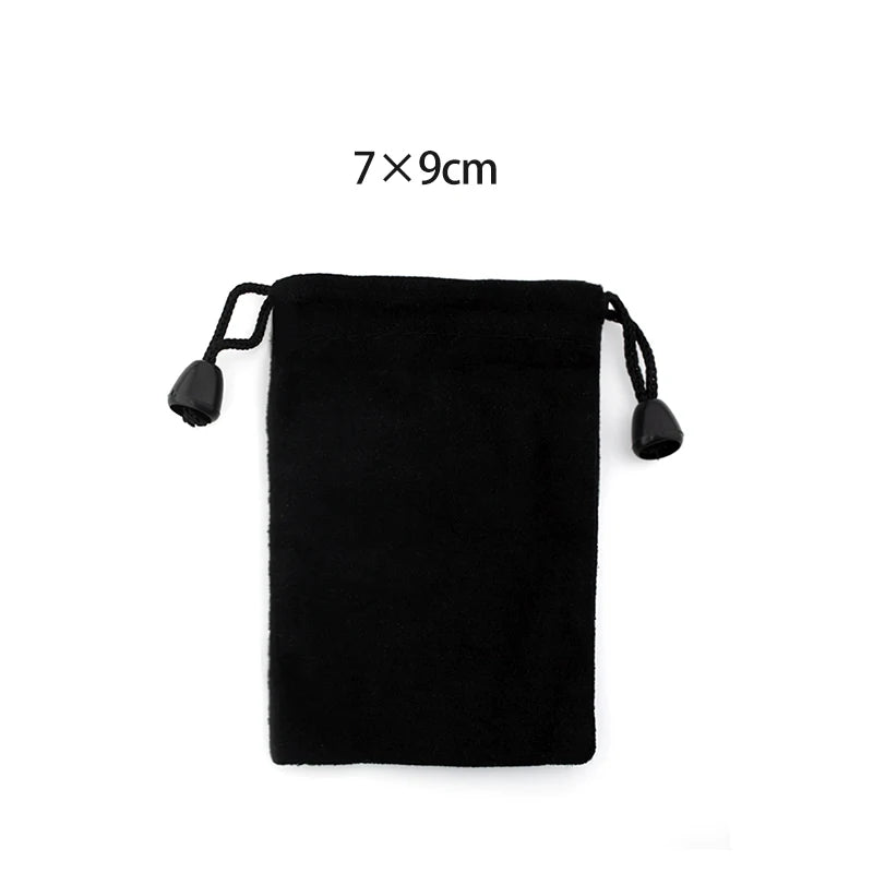 1pc Black Color Velvet Bag Jewelry Packing Velvet Drawstring Pouches Jewelry Gift Bags Display chain ring Packing Bags Gift - AMULET RING STORE