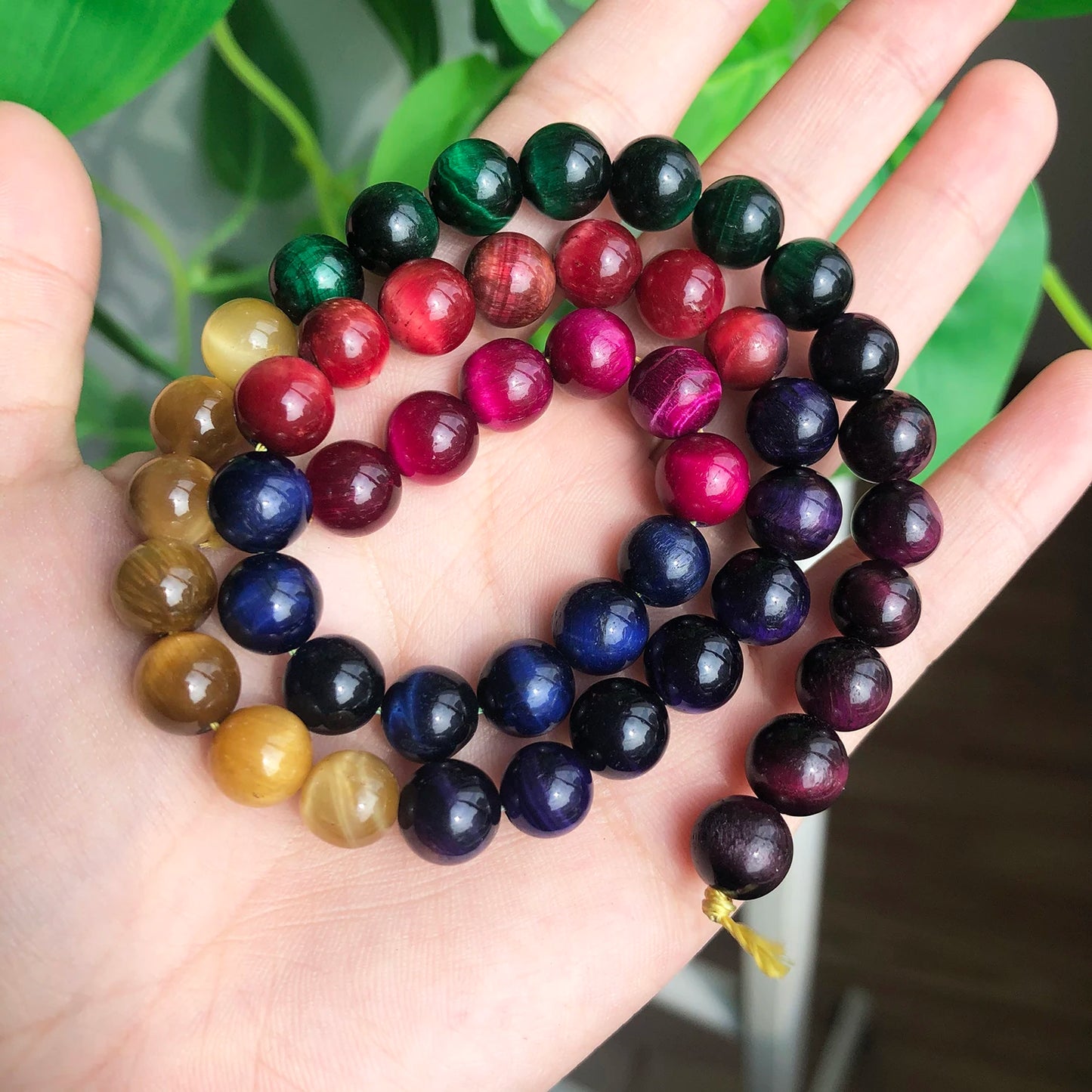 Natural Stone Multicolor Tiger Eye Round Loose Beads For Jewelry Making 4 6 8 10 12 14mm DIY Bracelet Accessories 15'' Strands - AMULET RING STORE