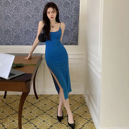 Women's Sexy Split Long Dress - Party Wear - AMULET RING STORE