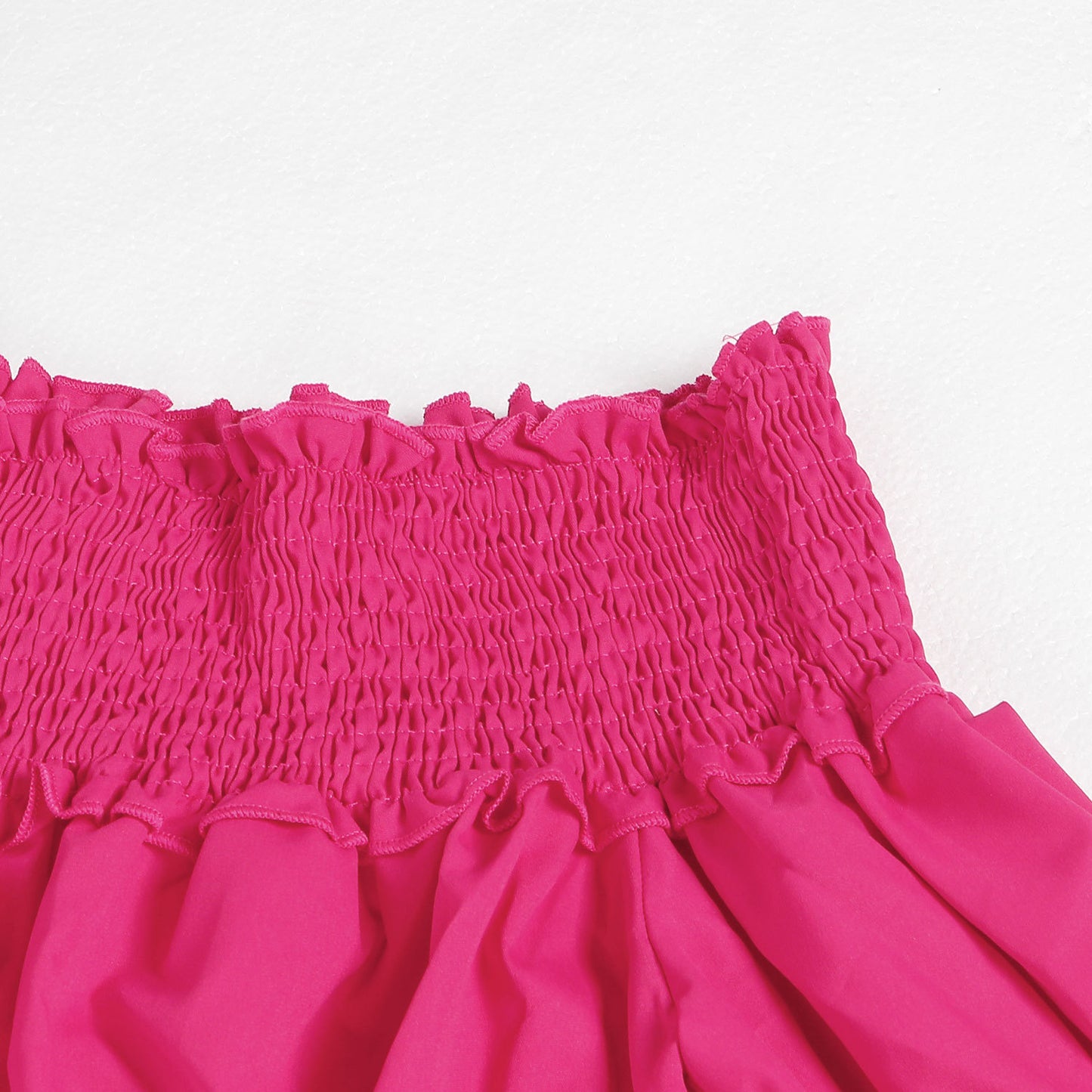 CM.YAYA Chic Women Cascading Ruffles Petal Off Shoulder Long Sleeve Smock Dress 2022 Big Swing Loose Blouse Sundress Vestidos - AMULET RING STORE