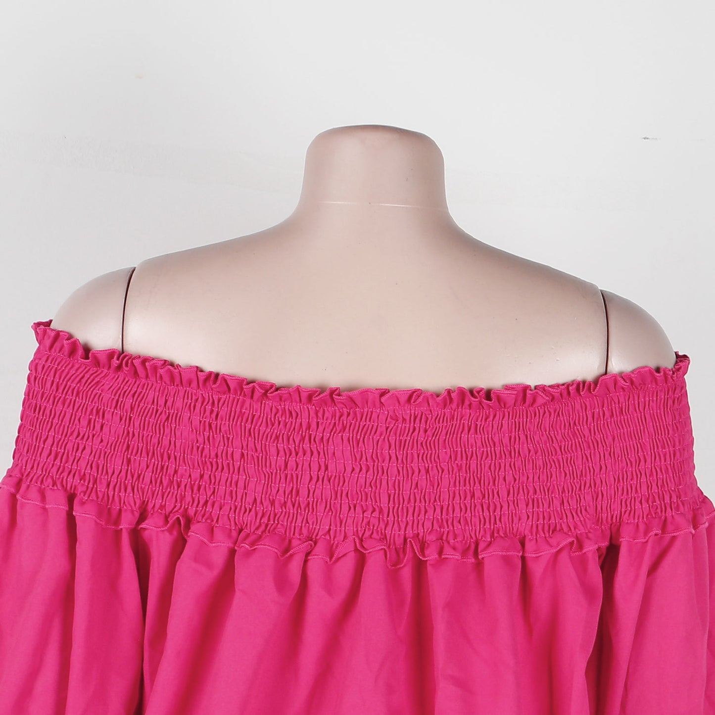 CM.YAYA Chic Women Cascading Ruffles Petal Off Shoulder Long Sleeve Smock Dress 2022 Big Swing Loose Blouse Sundress Vestidos - AMULET RING STORE