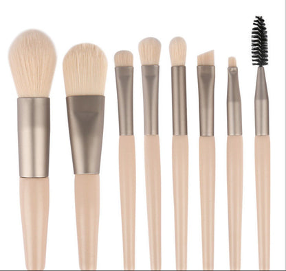 8Pcs Makeup Brushes Pro Pink Brush Set Powder EyeShadow Blending Eyeliner Eyelash Eyebrow Make Up Beauty Cosmestic Brushes - AMULET RING STORE