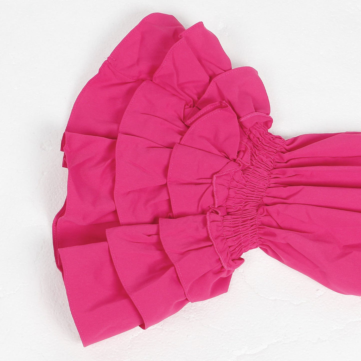 CM.YAYA Chic Women Cascading Ruffles Petal Off Shoulder Long Sleeve Smock Dress 2022 Big Swing Loose Blouse Sundress Vestidos - AMULET RING STORE