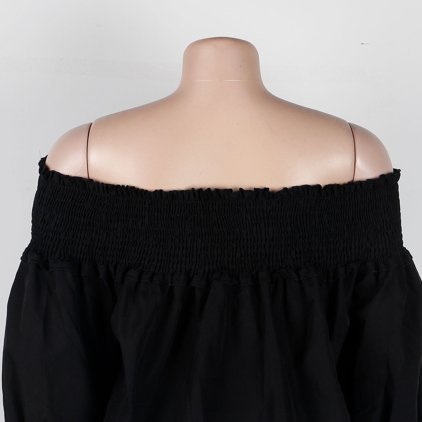 CM.YAYA Chic Women Cascading Ruffles Petal Off Shoulder Long Sleeve Smock Dress 2022 Big Swing Loose Blouse Sundress Vestidos - AMULET RING STORE