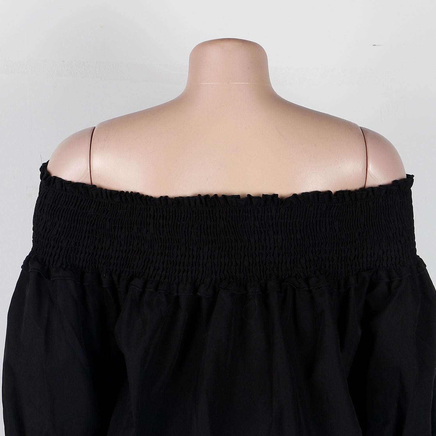 CM.YAYA Chic Women Cascading Ruffles Petal Off Shoulder Long Sleeve Smock Dress 2022 Big Swing Loose Blouse Sundress Vestidos - AMULET RING STORE