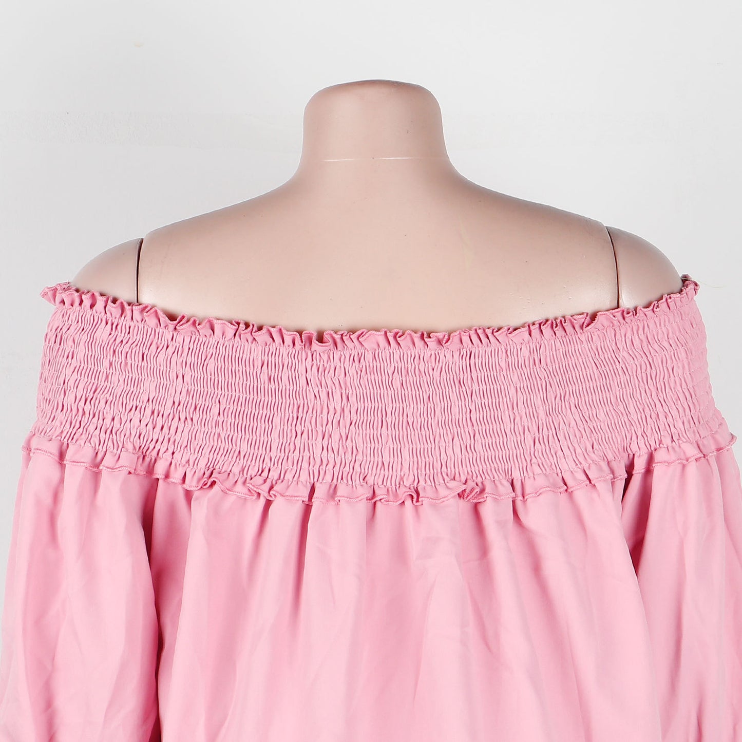 CM.YAYA Chic Women Cascading Ruffles Petal Off Shoulder Long Sleeve Smock Dress 2022 Big Swing Loose Blouse Sundress Vestidos - AMULET RING STORE