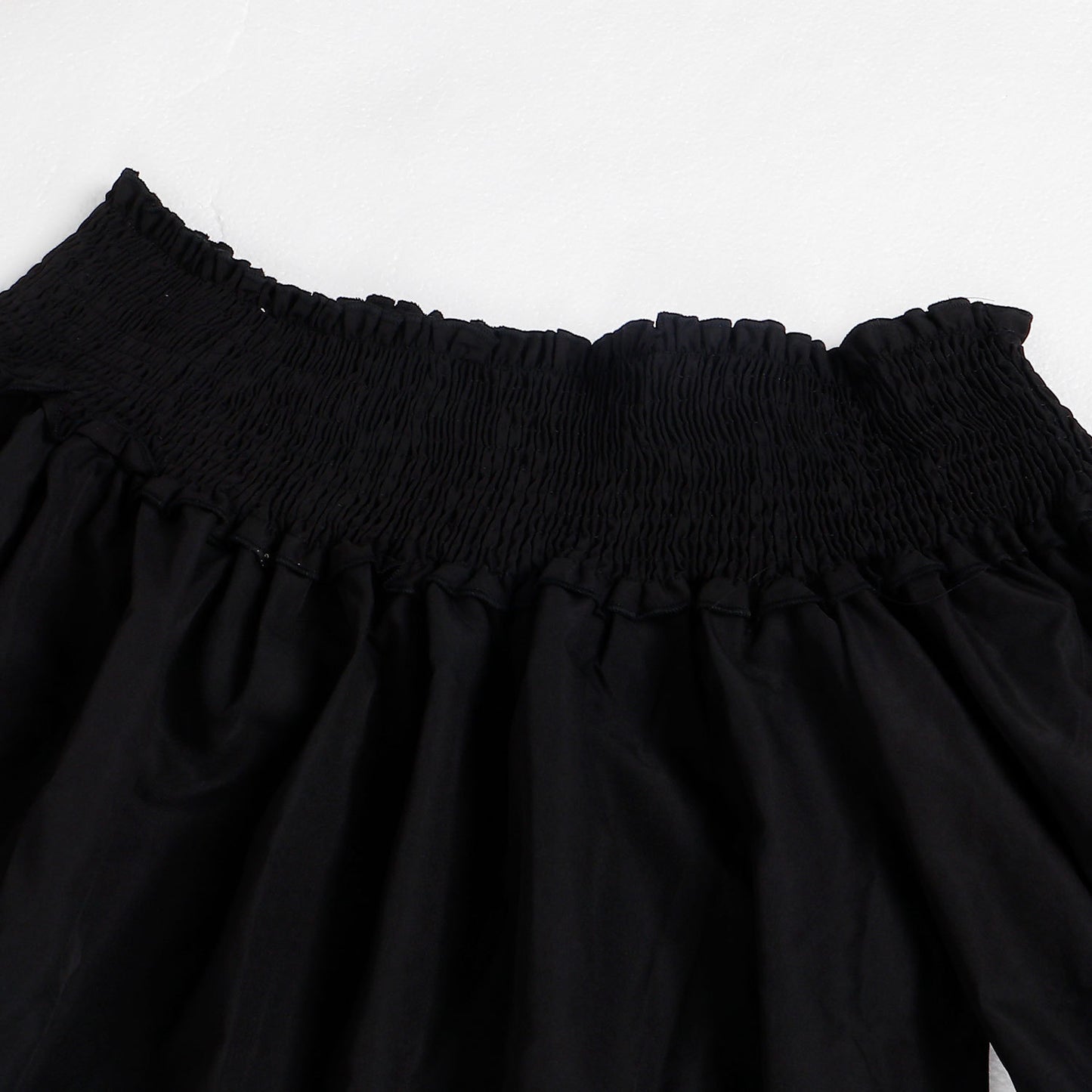 CM.YAYA Chic Women Cascading Ruffles Petal Off Shoulder Long Sleeve Smock Dress 2022 Big Swing Loose Blouse Sundress Vestidos - AMULET RING STORE