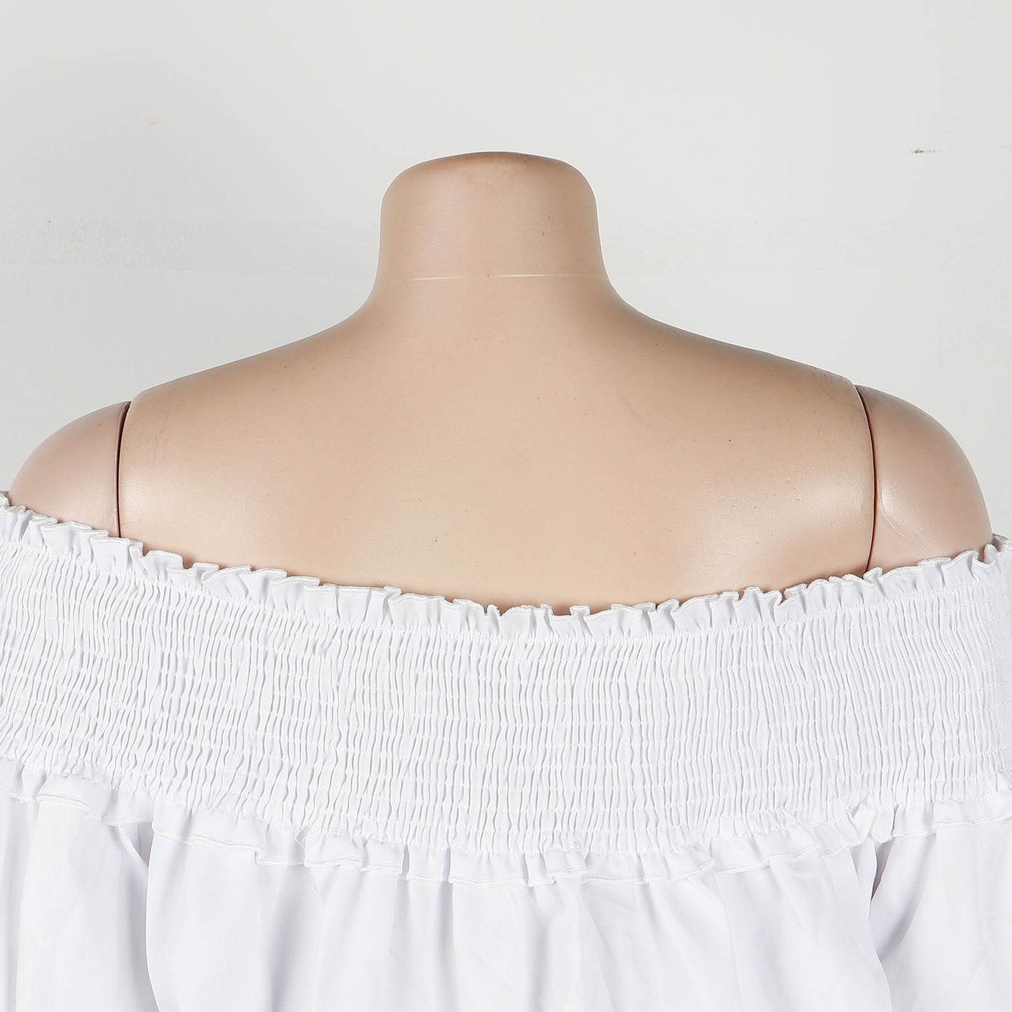 CM.YAYA Chic Women Cascading Ruffles Petal Off Shoulder Long Sleeve Smock Dress 2022 Big Swing Loose Blouse Sundress Vestidos - AMULET RING STORE