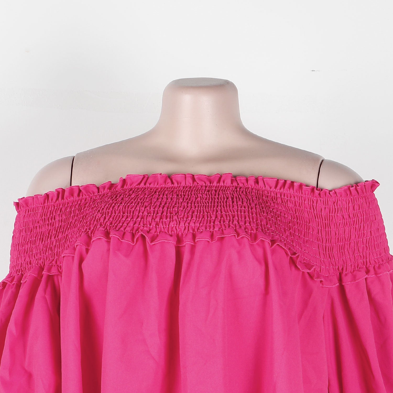 CM.YAYA Chic Women Cascading Ruffles Petal Off Shoulder Long Sleeve Smock Dress 2022 Big Swing Loose Blouse Sundress Vestidos - AMULET RING STORE