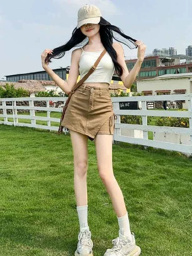 Sexy Culotte Denim Shorts for Women New In Jorts Y2k Harajuku Korean Style Youthful 2000s Clothes Classic Short Jean Pants Woman