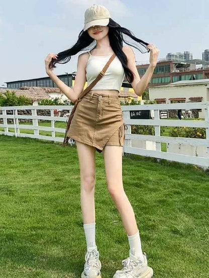 Sexy Culotte Denim Shorts for Women New In Jorts Y2k Harajuku Korean Style Youthful 2000s Clothes Classic Short Jean Pants Woman