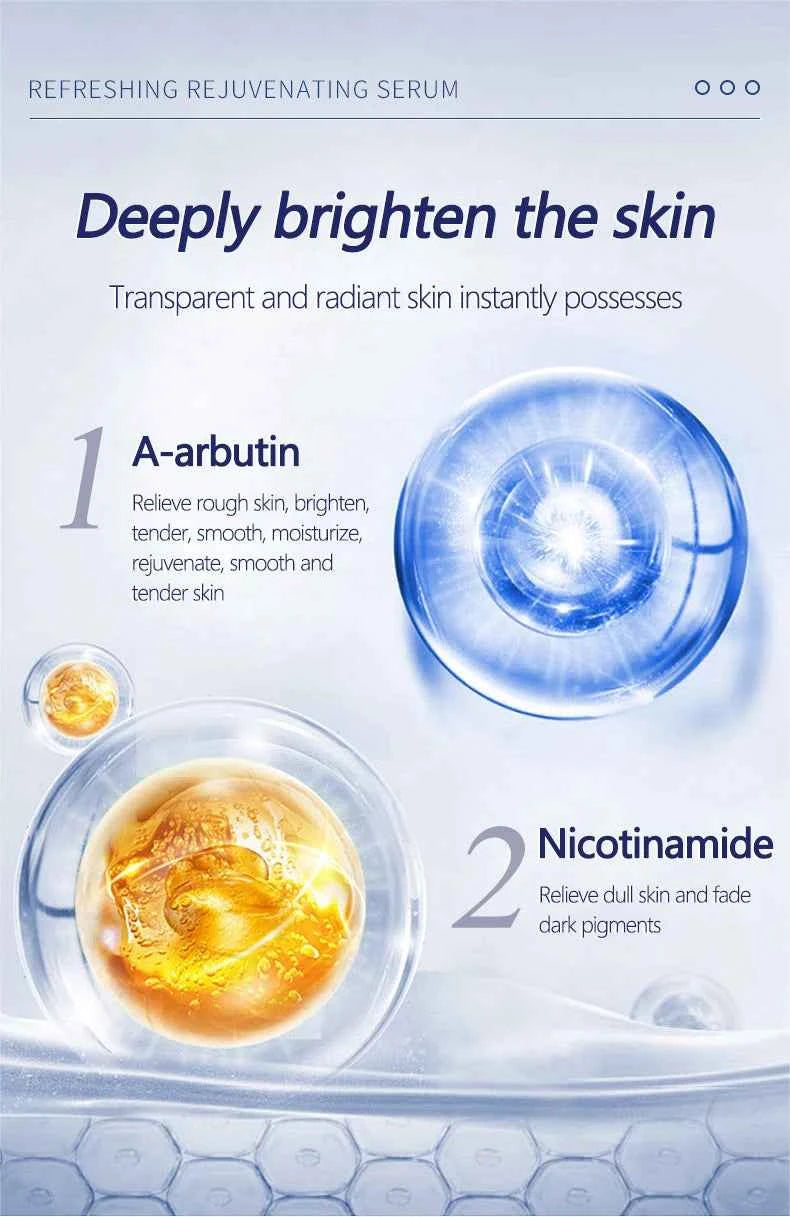 Arbutin Niacinamide Whitening Face Serum Remove Dark Spots Melanin Brighten Shrink Pores  Moisturizing Fade Fine Lines 30Pcs/set